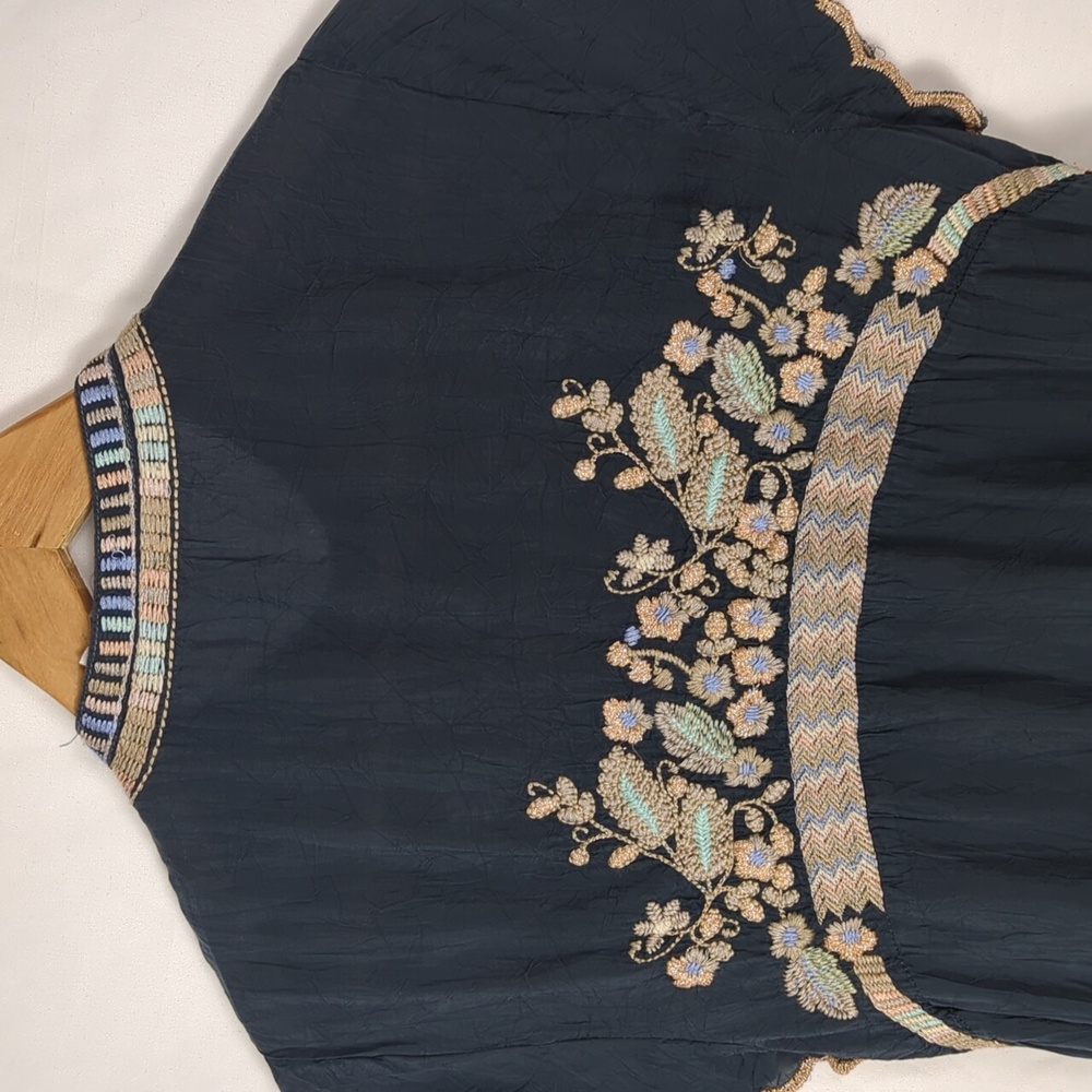 JOHNNY WAS Tulum Embroidered Floral Tunic Top - Picture 7 of 7